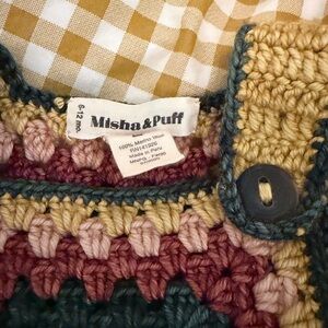 Misha And Puff Green and Yellow Knit Bodysuit